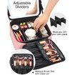 Makeup Bag with Light Up Mirror,Makeup Case Travel Cosmetic Bags Brush Organizer Storage Box,Rechargeable Vanity Mirror with 3 Color Lights,High Frame Mirror Protection (Pink)