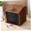 Rustic Burnt Wood Wall Mountable Restaurant Tip, Fundraising Donation Money Collection or Comment Ballot Box