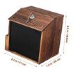 Rustic Burnt Wood Wall Mountable Restaurant Tip, Fundraising Donation Money Collection or Comment Ballot Box