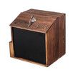Rustic Burnt Wood Wall Mountable Restaurant Tip, Fundraising Donation Money Collection or Comment Ballot Box