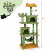 Cat Tree Tower Kitty Scratching Post Sisal Scratcher House Bed Stand Furniture Hammock Cave Condo Activity Centre 158.5 High