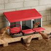 3 Hole Chicken Nesting Box Roll Away Hen Chook Laying Nest Boxes House Coop Roost Perch Poultry Egg Brooder Galvanised Steel Plastic Lid Vents