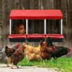 3 Hole Chicken Nesting Box Roll Away Hen Chook Laying Nest Boxes House Coop Roost Perch Poultry Egg Brooder Galvanised Steel Plastic Lid Vents