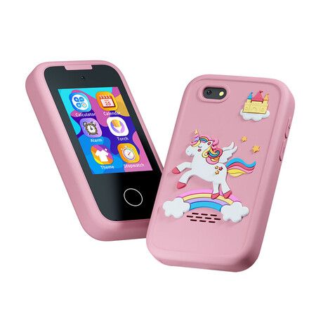 Smart Touch Screen Kids Phone Unicorn Gifts for Girls Age 6-8 with Dual Camera Music Game Learning Toy Phone Christmas Birthday Gifts for Girls