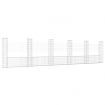 U-shape Gabion Basket with 6 Posts Iron 620x20x150 cm