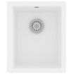Kitchen Sink with Overflow Hole White Granite