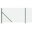 Chain Link Fence with Flange Green 1x25 m