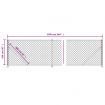 Chain Link Fence with Flange Green 1x25 m