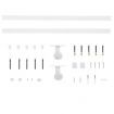 Sliding Door Hardware Kit 200 cm Steel White