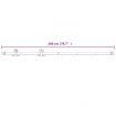 Sliding Door Hardware Kit 200 cm Steel White