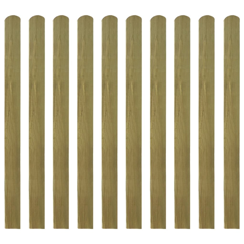 Impregnated Fence Slats 10 pcs Wood 120 cm