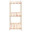 3-Tier Storage Racks 2 pcs 60x38x90 cm Solid Wood Pine 150 kg