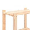 3-Tier Storage Racks 2 pcs 60x38x90 cm Solid Wood Pine 150 kg