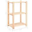 3-Tier Storage Racks 2 pcs 60x38x90 cm Solid Wood Pine 150 kg