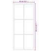 Sliding Door with Hardware Set ESG Glass&Aluminium 90x205 cm