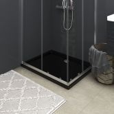 Rectangular ABS Shower Base Tray Black 80x100 cm