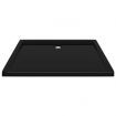 Rectangular ABS Shower Base Tray Black 80x100 cm