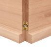 Bathroom Countertop Light Brown 140x50x4 cm Treated Solid Wood