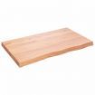 Bathroom Countertop Light Brown 100x60x6 cm Treated Solid Wood