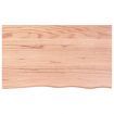 Bathroom Countertop Light Brown 100x60x6 cm Treated Solid Wood