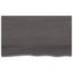 Bathroom Countertop Dark Grey 100x60x2 cm Treated Solid Wood