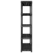 Storage Shelf 5-Tier Black 255x40x185 cm Plastic