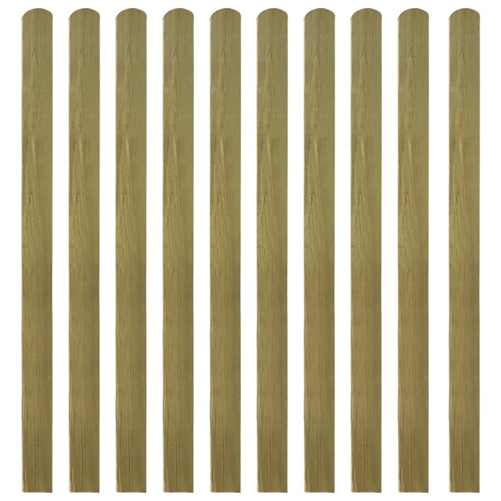 Impregnated Fence Slats 10 pcs Wood 140 cm