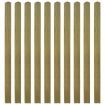 Impregnated Fence Slats 10 pcs Wood 140 cm