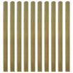 20 pcs Impregnated Fence Slats Wood 140 cm