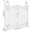 Garden Gate Black 121x8x120 cm Wrought Iron
