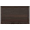 Bathroom Countertop Dark Grey 80x50x4 cm Treated Solid Wood