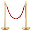 3 Piece VIP Queue Barrier Set Stainless Steel Gold