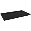 Rectangular ABS Shower Base Tray Black 70x120 cm