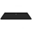 Rectangular ABS Shower Base Tray Black 70x120 cm