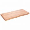 Bathroom Countertop Light Brown 100x50x6 cm Treated Solid Wood