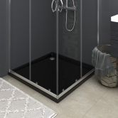 Square ABS Shower Base Tray Black 80x80 cm