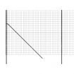 Wire Mesh Fence Anthracite 1.4x25 m Galvanised Steel