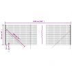 Wire Mesh Fence Anthracite 1.4x25 m Galvanised Steel