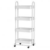 Artiss Storage Trolley Kitchen Cart 4 Tiers White