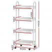 Artiss Storage Trolley Kitchen Cart 4 Tiers White