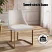 Artiss Dining Chairs Set of 2 Linen Fabric Frame Beige