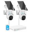 2x Wifi Security Cameras Solar Wireless CCTV Home PTZ Outdoor System 4MP 16CH NVR