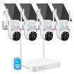 4x Wifi Security Camera Wireless CCTV Home PTZ Outdoor Solar System 4MP 16CH NVR