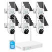 6x Wifi Security Camera Wireless CCTV Home PTZ Outdoor Solar System 4MP 16CH NVR