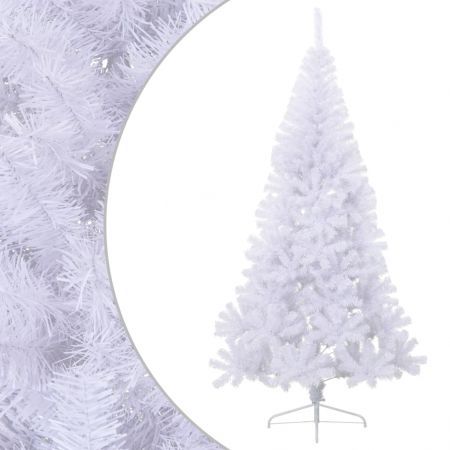 Artificial Half Christmas Tree with Stand White 210 cm PVC