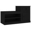 Shoe Cabinet Black 100x42x60 cm Engineered Wood