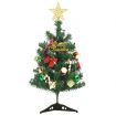 Mini Artificial Pre-lit Christmas Tree with 20 LEDs Green 45 cm