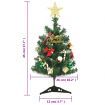 Mini Artificial Pre-lit Christmas Tree with 20 LEDs Green 45 cm