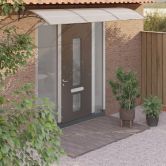 Door Canopy Grey 300x100 cm Polycarbonate