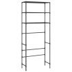 3-Tier Storage Rack over Laundry Machine Black 69x28x169 cm